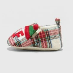 Best Pirce โค๏ธ Toddler Boys' Baby Elf Plaid Bootie Slippers - Wondershopโข Multicolor ๐
