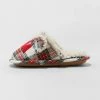 Cheapest 🧨 Girls' Nina Oso Plaid Slide Holiday Slippers - Wondershop™ Multicolor 🥰