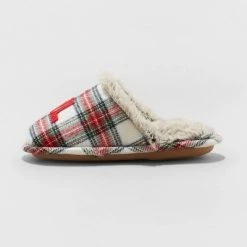 Cheapest π Girls' Lil Elf Plaid Slide Slippers - Wondershopβ’ Multicolor π