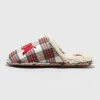 Hot Sale 😀 Men's Papa Oso Plaid Slide Holiday Slippers - Wondershop™ Multicolor ⭐