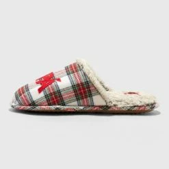 Hot Sale π Men's Papa Oso Plaid Slide Holiday Slippers - Wondershopβ’ Multicolor β