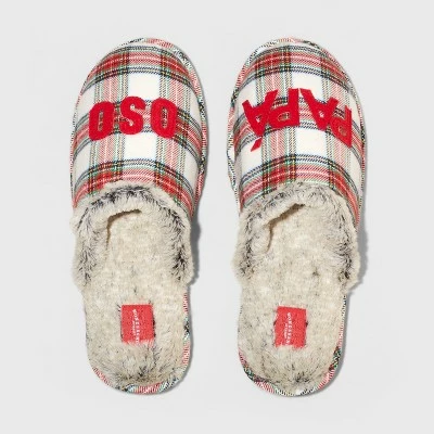 Hot Sale 😀 Men's Papa Oso Plaid Slide Holiday Slippers - Wondershop™ Multicolor ⭐ 3 Hot Sale 😀 Men's Papa Oso Plaid Slide Holiday Slippers - Wondershop™ Multicolor ⭐ - Image 3
