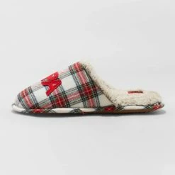 Cheapest π Men's Papa Elf Plaid Slide Slippers - Wondershopβ’ Multicolor β€οΈ
