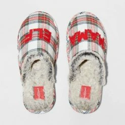 Discount 🔥 Women's Mama Elf Plaid Slide Slippers - Wondershop™ Multicolor 👏 -Wondershop Elegant Shop unnamed file 494