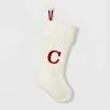 Budget 😀 Knit Monogram 🎁 Christmas Stocking White - Wondershop™ ✨