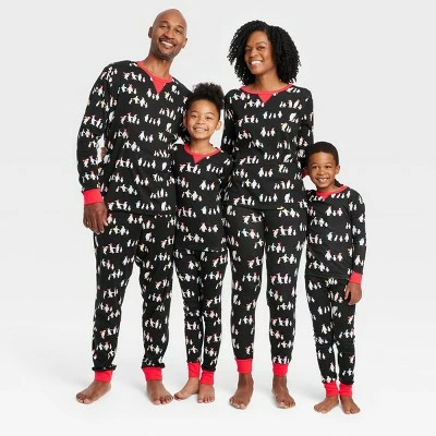 Flash Sale 💯 Dog and Cat Holiday Penguins Print Matching Family Pajama Set - Wondershop™ Black 💯 4 Flash Sale 💯 Dog and Cat Holiday Penguins Print Matching Family Pajama Set - Wondershop™ Black 💯 - Image 4
