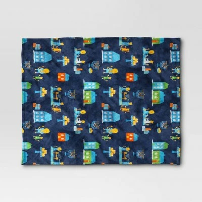 Wholesale โค๏ธ Hanukkah Printed Plush Throw Blanket Blue - Wondershop™ ๐ 2 Wholesale โค๏ธ Hanukkah Printed Plush Throw Blanket Blue - Wondershop™ ๐ - Image 2