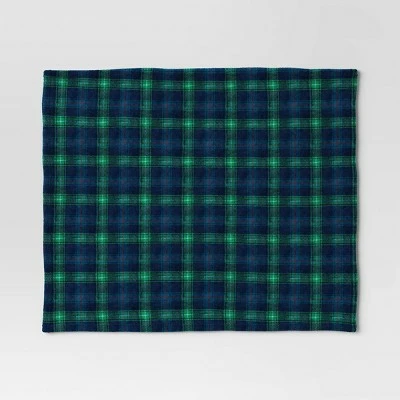 Flash Sale π Plaid Printed Plush Throw Blanket Blue/Green - Wondershop™ π 1 Flash Sale π Plaid Printed Plush Throw Blanket Blue/Green - Wondershop™ π