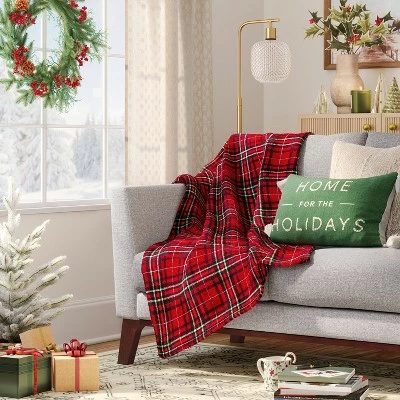 Hot Sale ๐ Tartan Plaid Printed Plush Throw Blanket Red - Wondershop™ ๐ 1 Hot Sale ๐ Tartan Plaid Printed Plush Throw Blanket Red - Wondershop™ ๐