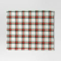 Cheapest 😍 Tartan Plaid Printed Plush Throw Blanket Cream - Wondershop™ 😉