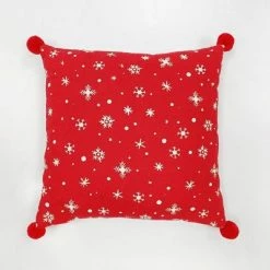 Budget 🌟 'Merry 🎄 Christmas' Print Square Throw Pillow Ivory/Red - Wondershop™ ⭐ -Wondershop Elegant Shop unnamed file 642