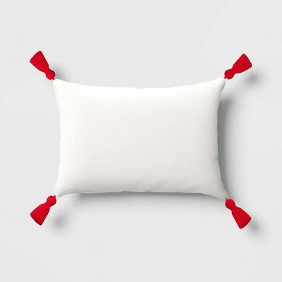 Promo π Christmas Tree Print Lumbar Throw Pillow with Tassels Ivory - Wondershop™ π 4 Promo π Christmas Tree Print Lumbar Throw Pillow with Tassels Ivory - Wondershop™ π - Image 4