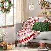 Cheapest ✔️ Fair Isle Printed Plush 🔔 Christmas Throw Blanket - Wondershop™ 🧨