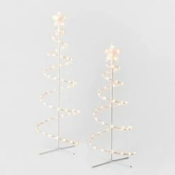 Top 10 🎁 2pc Incandescent Spiral Tree 🎄 Christmas Novelty Sculpture Light - Wondershop™ Multicolor 🎉