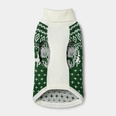 Best deal ⌛ Fairisle 🐕 Dog and Cat Sweater - Green - Wondershop™ 🤩 2 Best deal ⌛ Fairisle 🐕 Dog and Cat Sweater - Green - Wondershop™ 🤩 - Image 2
