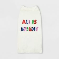 New ๐ All is Bright ๐ฆฎ Dog and Cat Sequin Sweater - Cream - Wondershopโข ๐