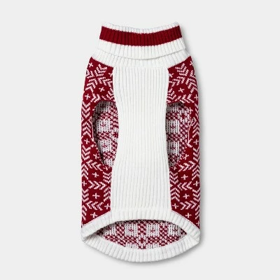 Best Pirce ⌛ Dog and Cat Sweater - Red/White - Wondershop™ 🎁 2 Best Pirce ⌛ Dog and Cat Sweater - Red/White - Wondershop™ 🎁 - Image 2