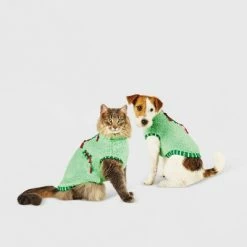 Promo 😀 Fleece 🐕 Dog and Cat Jacket - Green - Wondershop™ ⌛ -Wondershop Elegant Shop unnamed file 995